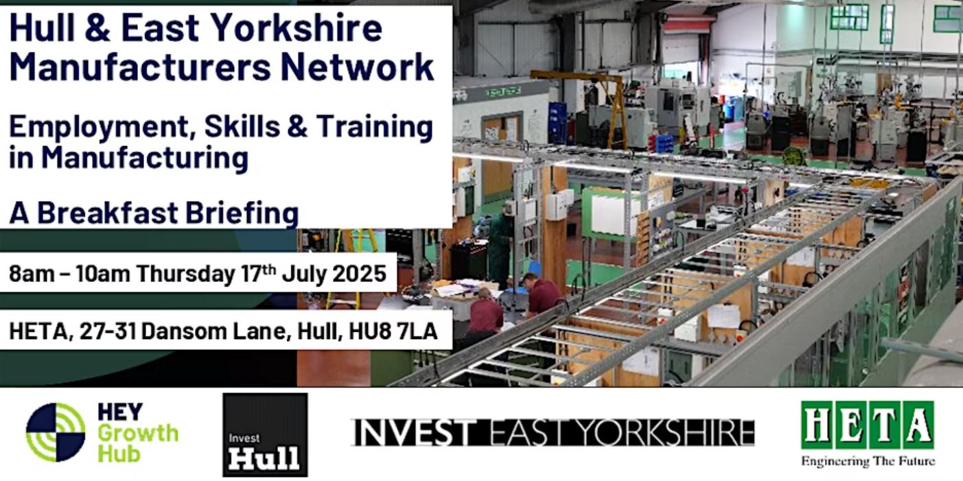 Employment training and skills breakfast briefing for manufacturers