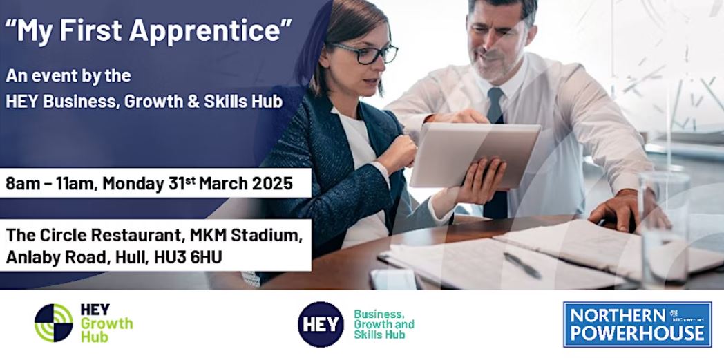 My first apprentice a hey business growth and skills hub event