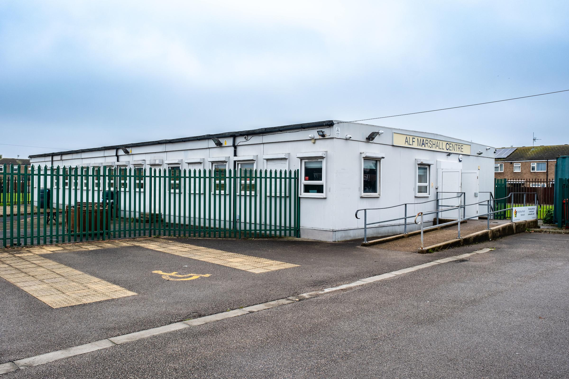 A long shot photograph of Alf Marshall Centre outside