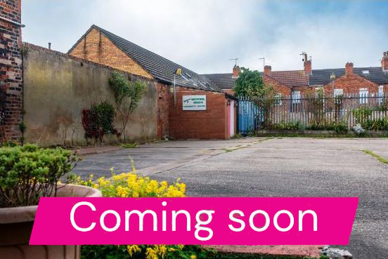 A photograph of the Drypool Green community centre with the words coming soon over the top