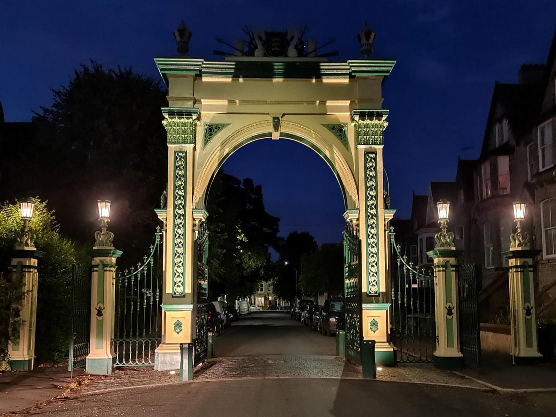 A photograph of the Archway outside of Pearson Park