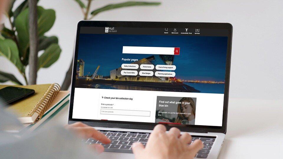 Computer on Hull City Council website