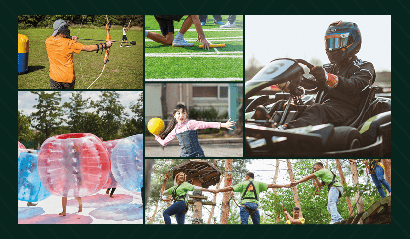 Banner showing activities available at Hull Adventure.