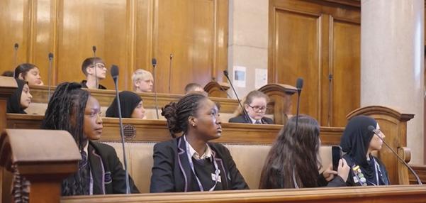 Young people attending the Hull Young People's Parliament