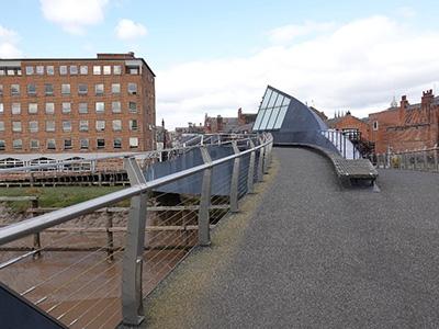 Scale lane footbridge