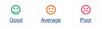 Good, average, poor